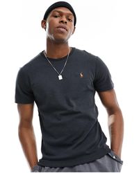 Polo Ralph Lauren - T-shirt en coton pima avec logo emblématique - chiné - Lyst