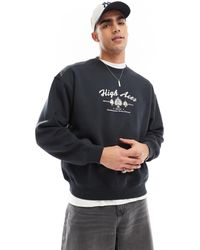 Cotton On - Cotton On Box Fit Crew Neck Sweater With High Aces Graphic - Lyst
