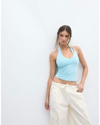 Stradivarius - Basic Halter Top - Lyst