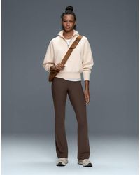 Oysho - Compressive Core Control High-Rise Pinstripe Flare Trousers - Lyst
