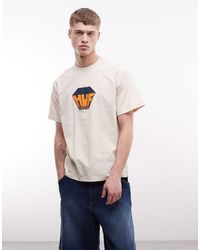 Huf - Big Block Logo Print T-Shirt - Lyst