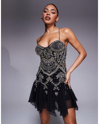 ASOS - Embellished Cami Mini Dress With Flippy Hem - Lyst