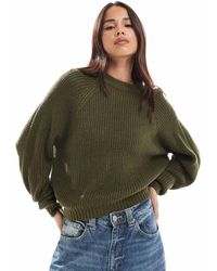 Threadbare - Maglione Girocollo Kaki - Lyst