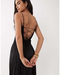 Mango - Strappy Drop Waist Maxi Dress - Lyst