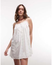Daisy Street - Ruffle Detail Tie Strap Mini Dress - Lyst