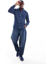 Tommy Hilfiger - Camicia Scuro A Quadri Spazzolata - Lyst