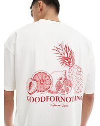 Good For Nothing - T-shirt bianca con stampa di insalata di frutta - Lyst