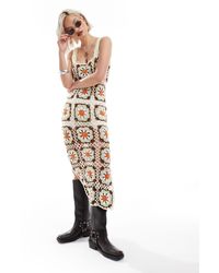 Reclaimed (vintage) - Limited Edition Crochet Festival Midi Dress - Lyst