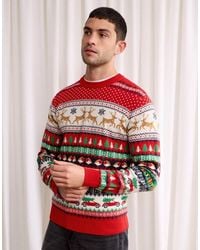 Threadbare - Festive Fairisle Christmas Jumper - Lyst