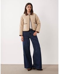 Jdy - Contrast Detail Quilted Jacket - Lyst
