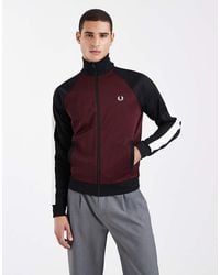 Fred Perry - Contrast Sleeve Logo Track Jacket - Lyst