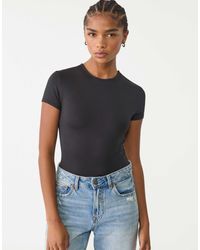 Stradivarius - – kurzärmliger body aus polyamid - Lyst
