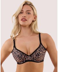 Wolf & Whistle - Lorna Leopard Print Fuller Bust Underwired Bikini Top - Lyst