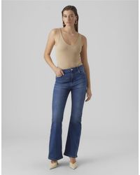 Vero Moda - Vaqueros Azul Medio De Campana De - Lyst