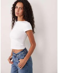 Cotton On - Cap Sleeve Low Back Boat Neck Tee - Lyst