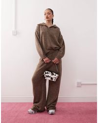 Collusion - Knitted Oversized Button Up Jumper - Lyst