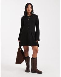 Vero Moda - Soft Knitted Button Front Mini Dress - Lyst