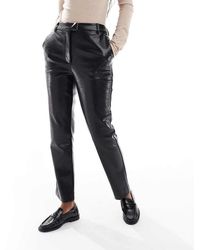 ASOS - Tailored Croc Faux Leather Slim Ankle Grazer Trousers - Lyst