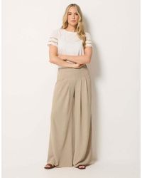 Long Tall Sally - Pleated Palazzo Wide Leg Trousers - Lyst