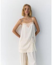 Pull&Bear - Lace-Trim Camisole Top - Lyst