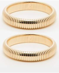 TOPSHOP - Benny Pack Of 2 Snake Chain Bangles - Lyst