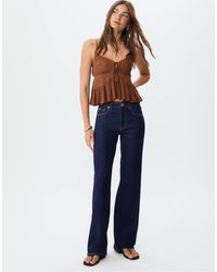 Stradivarius - Jeans Comfort Dritti Denim Rinse Wash - Lyst