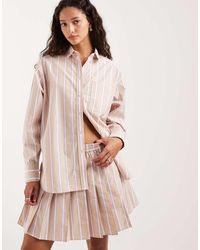 Lacoste - Gestreept Poplin Overhemd - Lyst