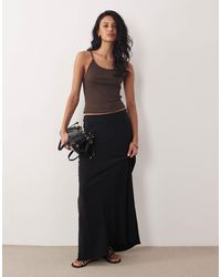 Jdy - Jupe trapèze longue en satin - Lyst