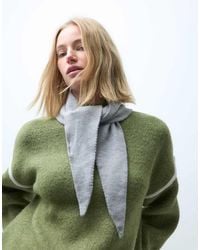 Pieces - Small Triangle Knitted Scarf - Lyst