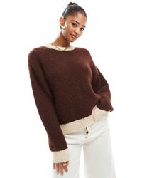 ASOS - Wool Blend Fluffy Knitted Jumper - Lyst