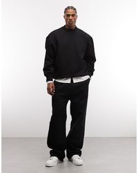 ASOS - Joggingbroek Met Wijde Pijpen Van Premium 400Gsm Zware Stof - Lyst
