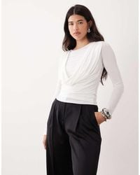 ASOS - Cowl Neck Long Sleeve Top - Lyst