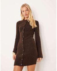 Pretty Lavish - Boucle Knit Mini Dress - Lyst