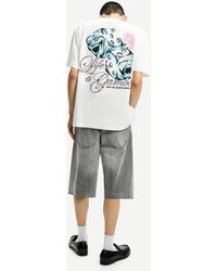 Bershka - T-Shirt Met Korte Mouwen En Print - Lyst