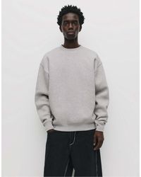 Pull&Bear - Basic Round Neck Sweatshirt - Lyst