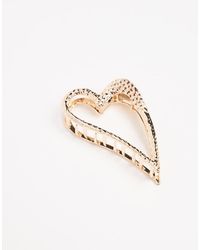 ASOS - Abstract Metal Heart Hair Claw - Lyst