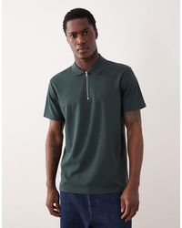 ASOS - Breathemaxtm Heavyweight Regular Fit Zip Polo - Lyst