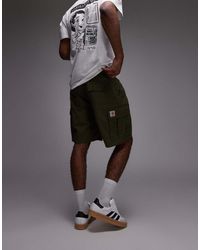 Carhartt - Pantalones Cortos Cargo Caquis Cole De -Verde - Lyst