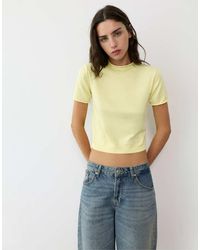 Pull&Bear - Fitted Short Sleeve Jumper - Lyst