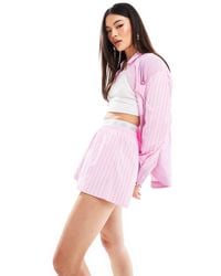 The Couture Club - Spliced Stripe Shorts - Lyst