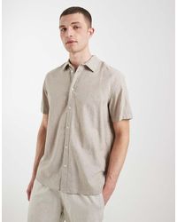 Blend - Cotton Linen Regular Fit Shirt - Lyst