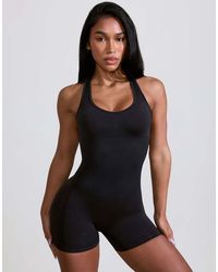 BO+TEE - Bo+tee Halter Neck Racer Back Seamless Sports Unitard - Lyst