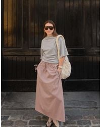 NA-KD - X Charlotte Olivia Drawstring Detail Maxi Skirt - Lyst