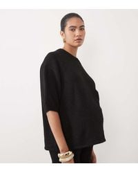 ASOS - Asos Design Maternity Crew Neck T Shirt With Wool Co-Ord - Lyst