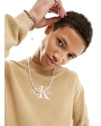 Calvin Klein - – pullover mit monogramm-logo - Lyst