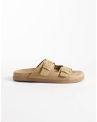 schuh - Trish Double Buckle Flat Sandals - Lyst