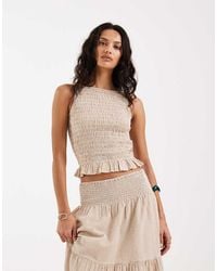 JJXX - Seersucker Gingham Top - Lyst