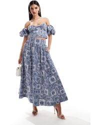 Abercrombie & Fitch - Tiered Maxi Skirt - Lyst