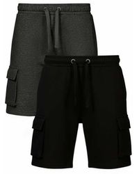 French Connection - 2 Pack Cotton Blend Jersey Cargo-Style Shorts - Lyst