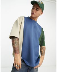 ASOS - – oversized-t-shirt aus neoprenstoff im blockfarbendesign - Lyst